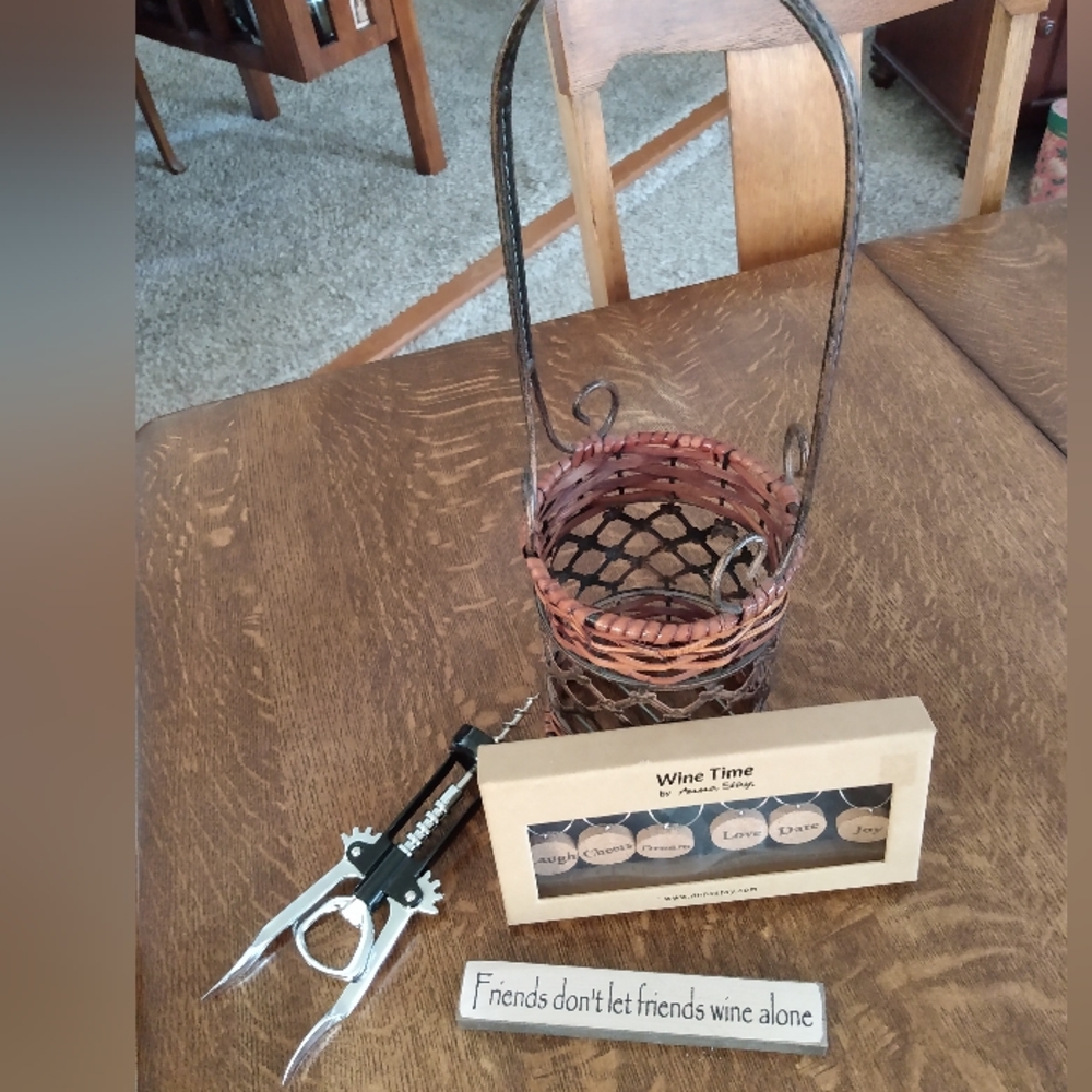 Wine Gift Bundle ....You provide the Wine! Friends don't let friends wine alone!